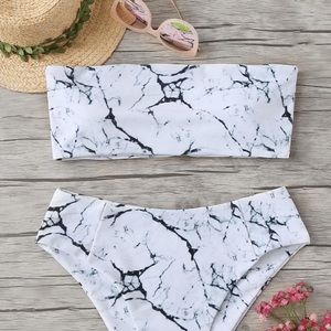 Marble patterned bandeau